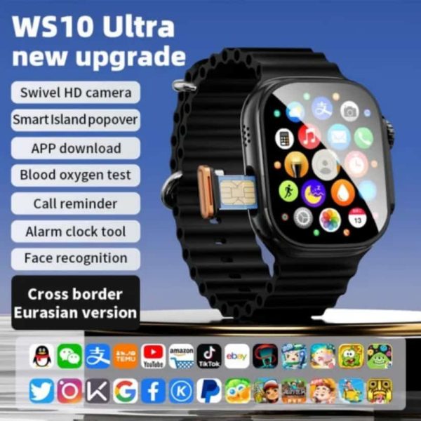 WS10 Ultra Android Smart Watch 360° Camera Rotating, RAM 8 GB Storage 128 GB - Image 6