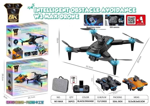W3 Max Drone Intelligent Obstacle Avoidance With with Brushless Motor and Gimbal Camera