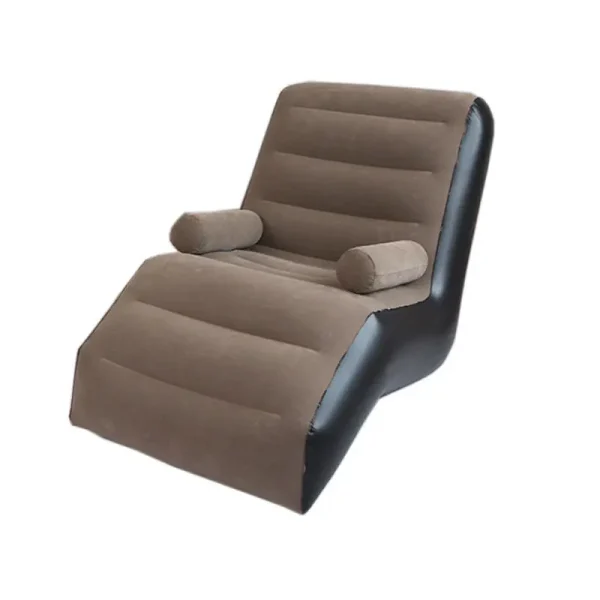 Inflatable Chair Sofa with Household Air Pump, S-Shape Air Sofa Inflatable Couch - Image 5