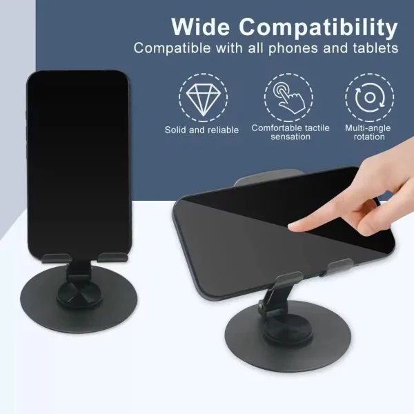 Multifunctional Metal Mobile Stand With 360° Rotation - Image 5
