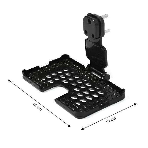 Foldable Wall Mount Holder Stand, Mobile Holder Charging Stand with 3 pin Plug, Just Fit in Socket and Hang for All Smartphones - Image 3