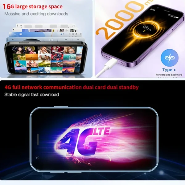 Mini iPhone 4G Dual Sim Android Smartphone 3GB/16GB - Image 6